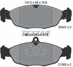 TEXTAR Sada brzdových platničiek kotúčovej brzdy TEXTAR 2054701 (2054701)