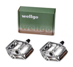 WMX Set 2 pedale Wellgo din aluminiu pentru bicicleta, filet 9 16, culoare argintiu (AWR0082S)