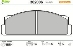 VALEO Sada brzdových platničiek kotúčovej brzdy VALEO 302006 (302006)