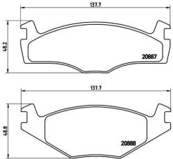 BREMBO Sada brzdových platničiek kotúčovej brzdy BREMBO P 85 024 (P 85 024)