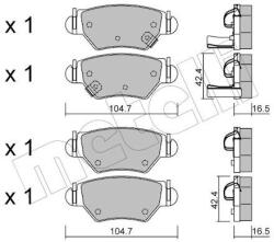 METELLI Sada brzdových platničiek kotúčovej brzdy METELLI 22-0259-0 (22-0259-0)