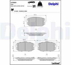 DELPHI Sada brzdových platničiek kotúčovej brzdy DELPHI LP3904 (LP3904)