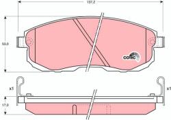 TRW Sada brzdových platničiek kotúčovej brzdy TRW GDB1003 (GDB1003)
