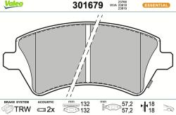 VALEO Sada brzdových platničiek kotúčovej brzdy VALEO 301679 (301679)