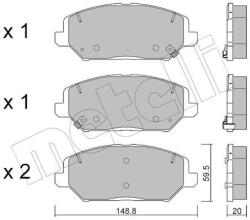 METELLI Sada brzdových platničiek kotúčovej brzdy METELLI 22-1163-0 (22-1163-0)