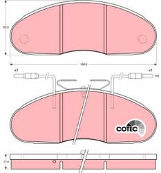 TRW Sada brzdových platničiek kotúčovej brzdy TRW GDB1069 (GDB1069)