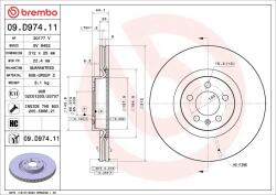 BREMBO Brzdový kotúč BREMBO 09. D974.11 (09.D974.11)