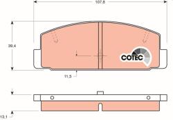 TRW Sada brzdových platničiek kotúčovej brzdy TRW GDB3088 (GDB3088)