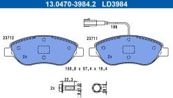 ATE Sada brzdových platničiek kotúčovej brzdy ATE 13.0470-3984.2 (13.0470-3984.2)