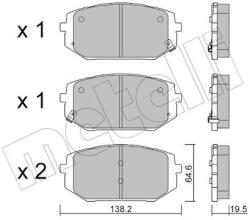 METELLI Sada brzdových platničiek kotúčovej brzdy METELLI 22-1361-0 (22-1361-0)