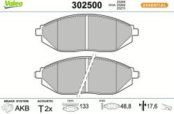 VALEO Sada brzdových platničiek kotúčovej brzdy VALEO 302500 (302500)