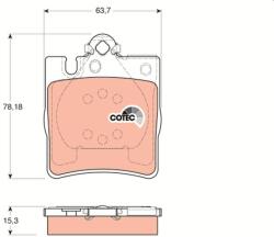 TRW Sada brzdových platničiek kotúčovej brzdy TRW GDB1334 (GDB1334)