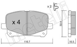 METELLI Sada brzdových platničiek kotúčovej brzdy METELLI 22-0443-0 (22-0443-0)