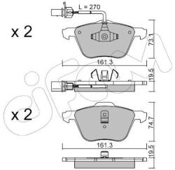 CIFAM Sada brzdových platničiek kotúčovej brzdy CIFAM 822-551-0 (822-551-0)