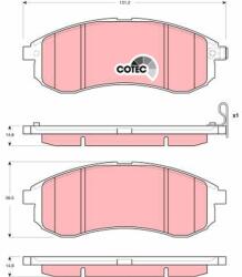 TRW Sada brzdových platničiek kotúčovej brzdy TRW GDB3380 (GDB3380)