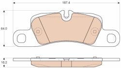 TRW Sada brzdových platničiek kotúčovej brzdy TRW GDB1962 (GDB1962)