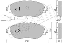 METELLI Sada brzdových platničiek kotúčovej brzdy METELLI 22-0952-0 (22-0952-0)