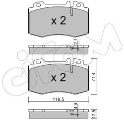 CIFAM Sada brzdových platničiek kotúčovej brzdy CIFAM 822-563-5 (822-563-5)