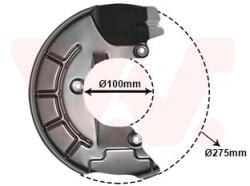 VAN WEZEL Ochranný plech proti rozstreku, Brzdový kotúč VAN WEZEL 5829372 (5829372)