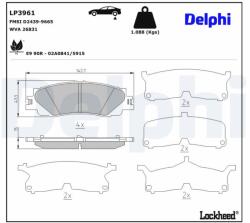 DELPHI Sada brzdových platničiek kotúčovej brzdy DELPHI LP3961 (LP3961)