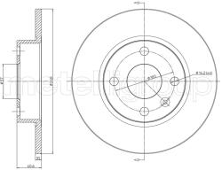 METELLI Brzdový kotúč METELLI 23-0610C (23-0610C)