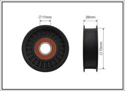 CAFFARO Vratná/vodiaca kladka rebrovaného klinového remeňa CAFFARO 206-99 (206-99)
