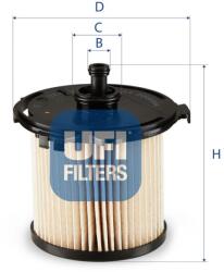 UFI Palivový filter UFI 26.074. 00 (26.074.00)
