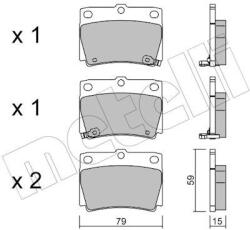 METELLI Sada brzdových platničiek kotúčovej brzdy METELLI 22-0484-0 (22-0484-0)