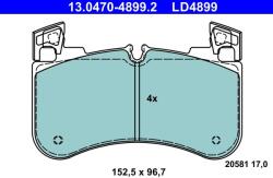 ATE Sada brzdových platničiek kotúčovej brzdy ATE 13.0470-4899.2 (13.0470-4899.2)