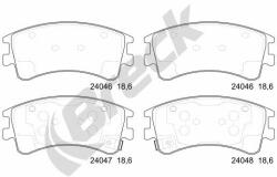 BRECK Sada brzdových platničiek kotúčovej brzdy BRECK 24046 00 701 10 (24046 00 701 10)