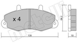 METELLI Sada brzdových platničiek kotúčovej brzdy METELLI 22-0194-0 (22-0194-0)