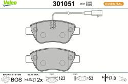 VALEO Sada brzdových platničiek kotúčovej brzdy VALEO 301051 (301051)