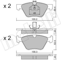 METELLI Sada brzdových platničiek kotúčovej brzdy METELLI 22-0252-0 (22-0252-0)