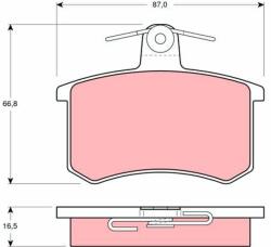 TRW Sada brzdových platničiek kotúčovej brzdy TRW GDB814 (GDB814)