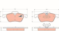 TRW Sada brzdových platničiek kotúčovej brzdy TRW GDB1476 (GDB1476)