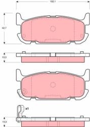 TRW Sada brzdových platničiek kotúčovej brzdy TRW GDB3318 (GDB3318)