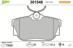 VALEO Sada brzdových platničiek kotúčovej brzdy VALEO 301546 (301546)