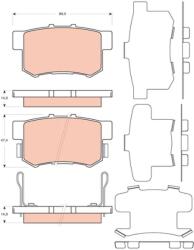 TRW Sada brzdových platničiek kotúčovej brzdy TRW GDB3447 (GDB3447)