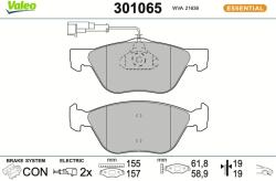 VALEO Sada brzdových platničiek kotúčovej brzdy VALEO 301065 (301065)