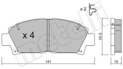 METELLI Sada brzdových platničiek kotúčovej brzdy METELLI 22-0166-0 (22-0166-0)