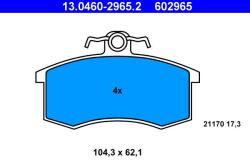 ATE Sada brzdových platničiek kotúčovej brzdy ATE 13.0460-2965.2 (13.0460-2965.2)