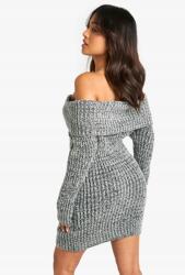 Boohoo szürke kötött mini ruha B18 inc M