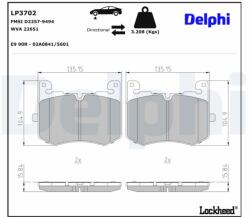 DELPHI Sada brzdových platničiek kotúčovej brzdy DELPHI LP3702 (LP3702)