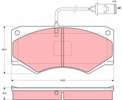 TRW Sada brzdových platničiek kotúčovej brzdy TRW GDB1248 (GDB1248)