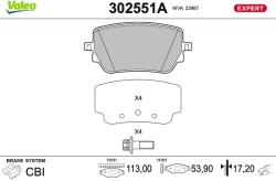 VALEO Sada brzdových platničiek kotúčovej brzdy VALEO 302551A (302551A)