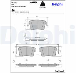 DELPHI Klocki Hamulcowe Tyl (lp3581)