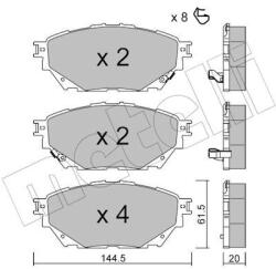 METELLI Sada brzdových platničiek kotúčovej brzdy METELLI 22-1222-0 (22-1222-0)
