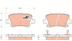 TRW Sada brzdových platničiek kotúčovej brzdy TRW GDB3408 (GDB3408)