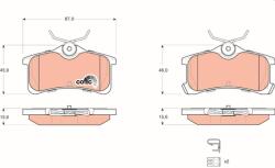 TRW Sada brzdových platničiek kotúčovej brzdy TRW GDB3334 (GDB3334)