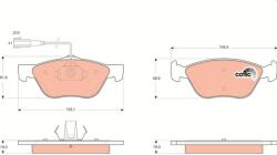 TRW Sada brzdových platničiek kotúčovej brzdy TRW GDB1445 (GDB1445)